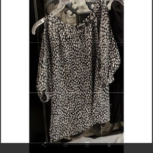 Express cold shoulder silky blouse